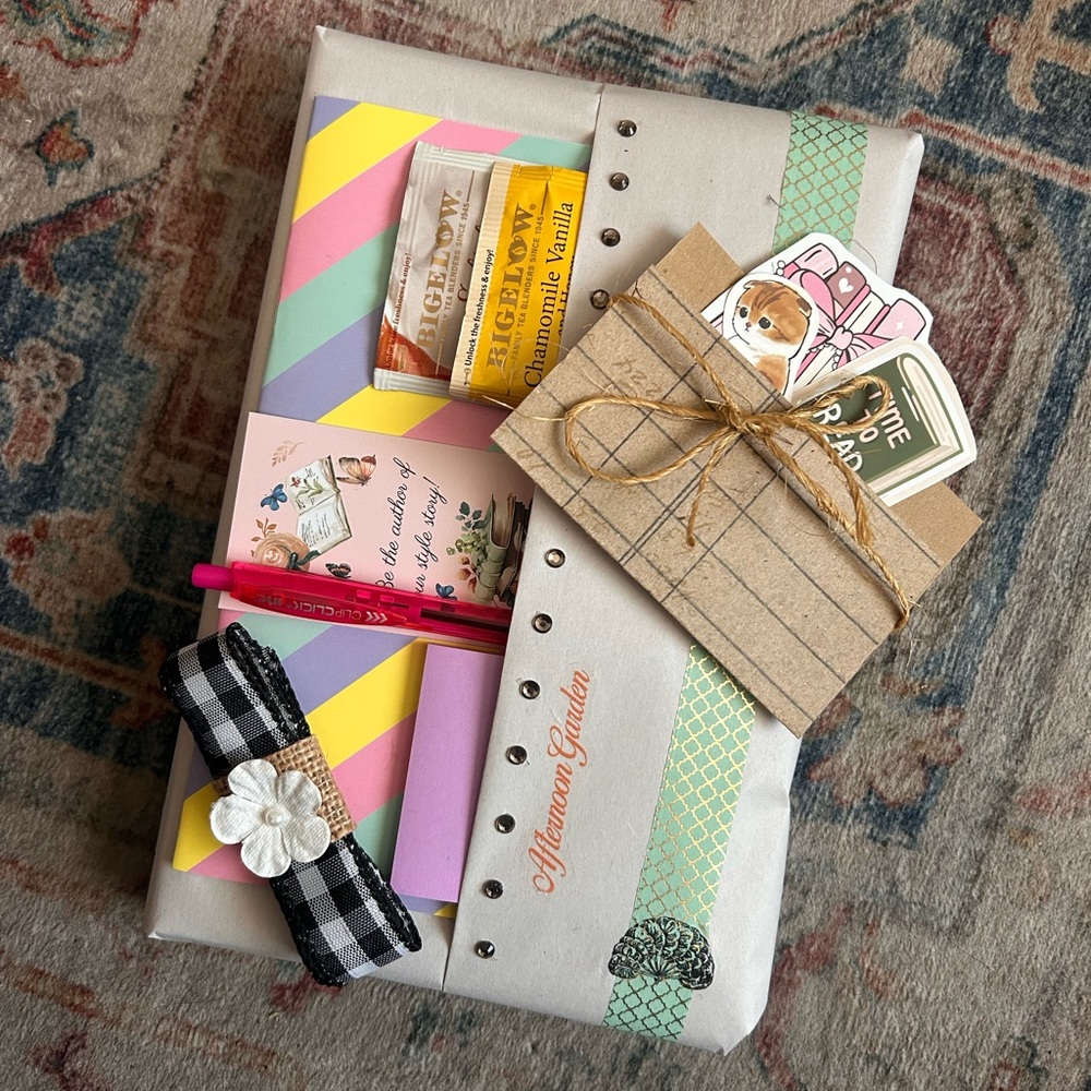 Blind Date W Book Gift Set Care Package Fiction Hardcover Stickers Ephemera